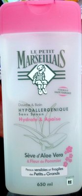 Le Petit Marseillais Douche et bain hypoallergénique sans savon Sève d’aloe vera & Fleur de pommier