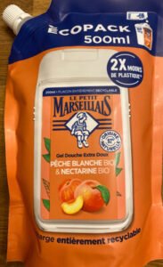 Le petit marseillais Recharge gel douche extra doux pêche blanche et nectarine bio