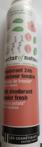 Les Cosmétiques design, Nectar of nature Déodorant 24h fraicheur tendre pétales de freesia effluve douce