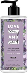 love beauty and planet argan oil & lavander lotion