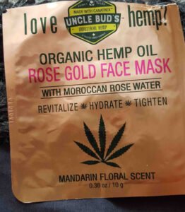 love hemp Uncle Bud’s organic hemp oil rose gold face mask