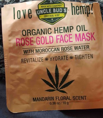 love hemp Uncle Bud’s organic hemp oil rose gold face mask