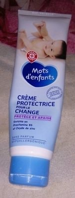 Marque Repère, Leclerc, Mots d’enfants Crème protectrice pour le change