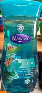Marque Repère, Manava Gel douche corps et cheveux Boisé à l’extrait de cèdre du Liban