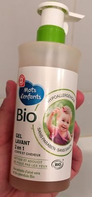 Marque Repère, Mots d’enfant Gel lavant 2 en 1 Bio