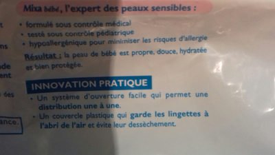 Mixa Bébé Lingettes ultra-douces au lait de toilette, sans rincer