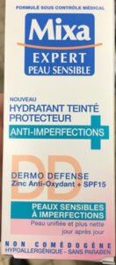 Mixa, Mixa Expert Peau Sensible Hydratant teinté protecteur anti-imperfections Dermo Defense