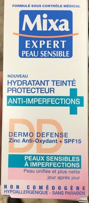 Mixa, Mixa Expert Peau Sensible Hydratant teinté protecteur anti-imperfections Dermo Defense