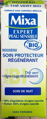 Mixa, Mixa Expert Peau Sensible Soin protecteur regénérant Thé vert + Vigne rouge régénérante