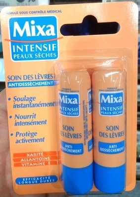Mixa, Mixa Intensif, Mixa Intensif Peaux sèches Soin des lèvres Antidessèchement