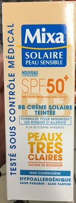 Mixa, Mixa Solaire, Mixa Solaire Peau Sensible BB Crème Solaire Teinté SPF 50+