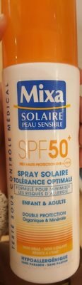 Mixa Solaire Spray Solaire Tolérance Optimale Spf50+