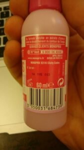 Monoprix Dissolvant express sans acétone extrait d’avocat