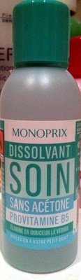 Monoprix Dissolvant Soin sans acétone