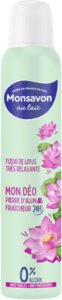 Monsavon, Monsavon au Lait Monsavon Déodorant Femme Spray Fleur de Lotus Presque Divine 200ml