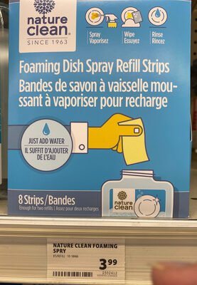 Nature Clean β’ π¨π¦Frank T Ross Foaming Dish Spray Refill Strips, Fragrance-Free