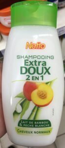 Netto Shampooing extra doux 2 en 1 Lait de bambou & Pêche blanche