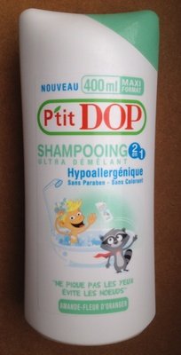 P’tit Dop Shampoing 2 en 1 ultra démêlant Amande – Fleur d’Oranger