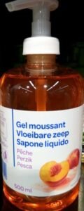 Produits Blancs Gel moussant Pêche