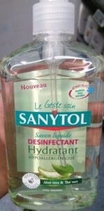 Sanytol Savon liquide désinfectant hydratant Aloe véra & Thé vert