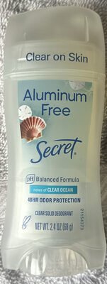Secret Aluminum Free Clear Solid Deodorant