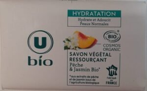 U bio Savon végétal ressourçant – pêche & jasmin bio