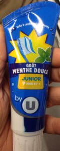U Dentifrice junior Goût menthe douce