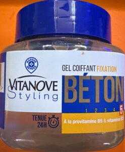Vitanove styling, Marque repère Gel coiffant fixation béton